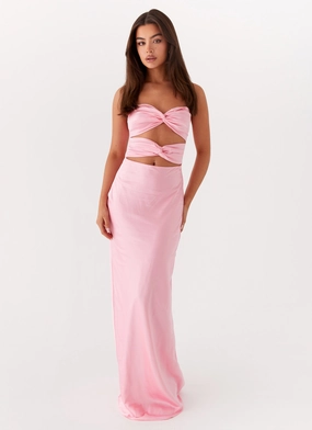 Tianna Strapless Maxi Dress - Pink Tianna Strapless Maxi Dress - Pink