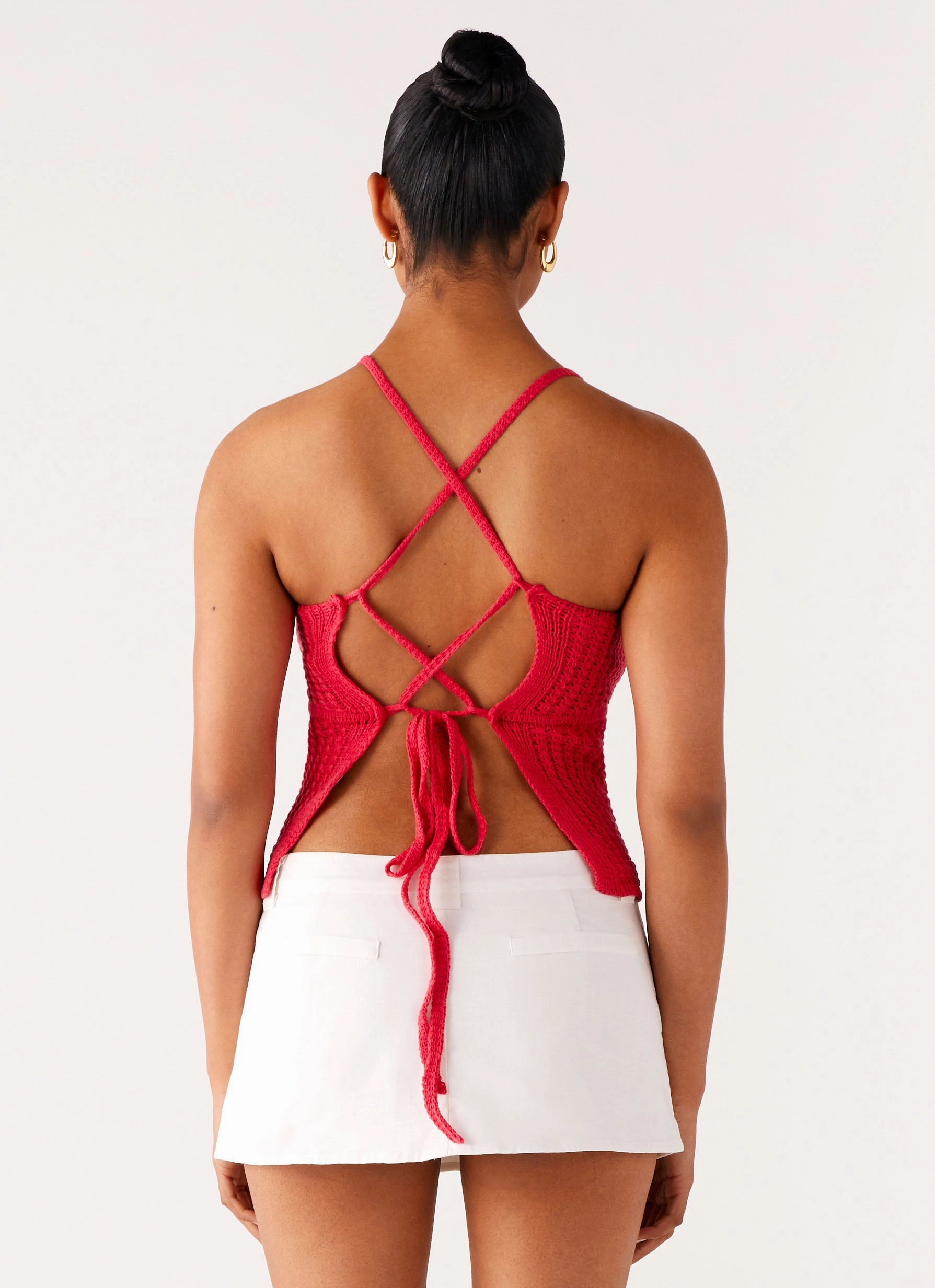 Tiare Crochet Top - Fuchsia