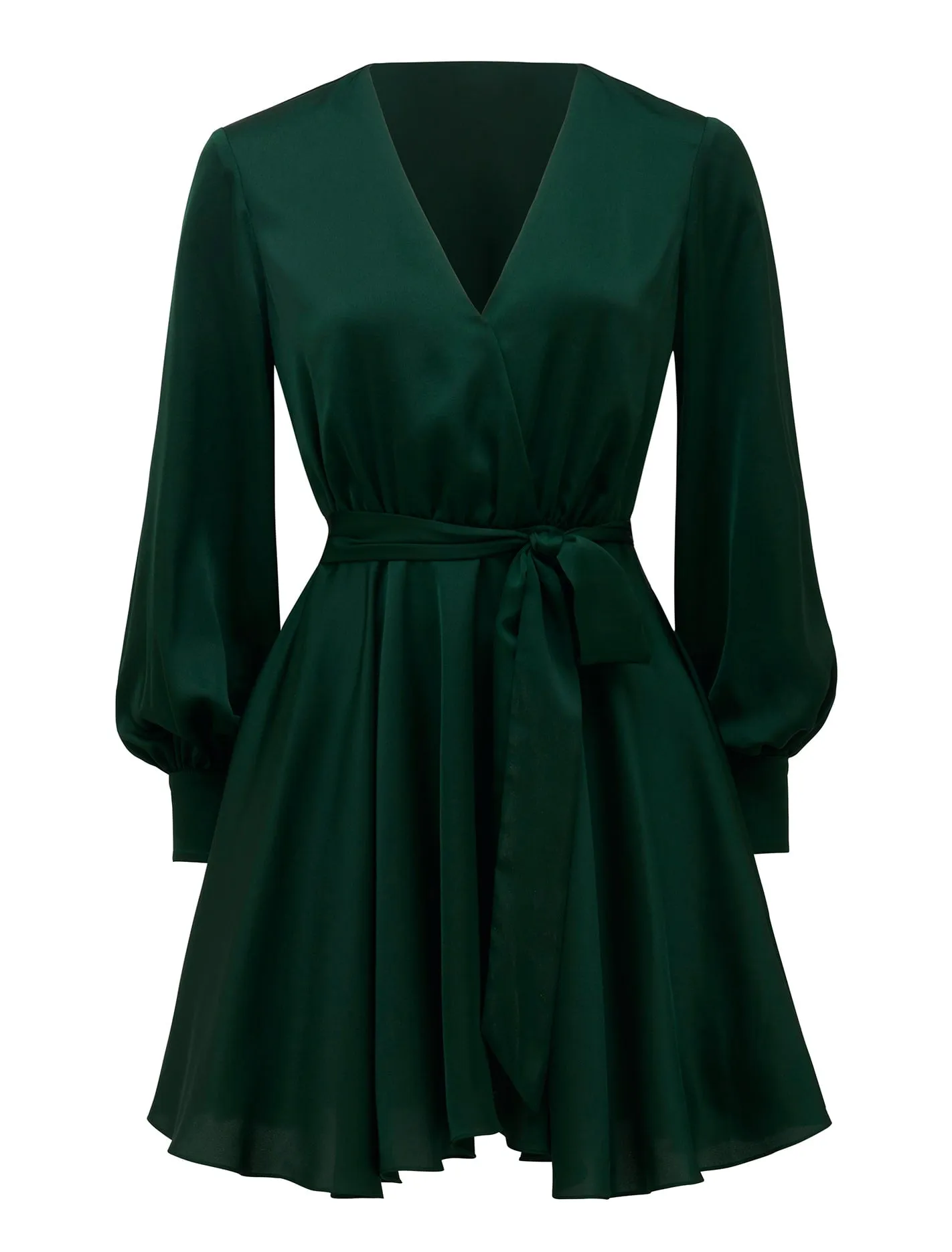 Tiffany Asymm Hem Wrap Mini Dress