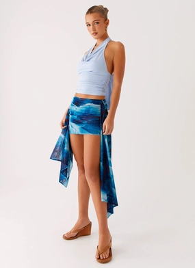 Tigerlily Micro Skirt - Turquoise Floral Tigerlily Micro Skirt - Turquoise Floral