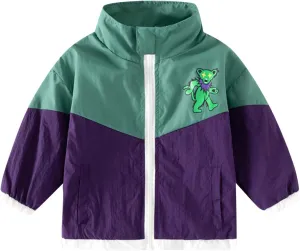 Toddler Baby Boys Windbreaker Color blocking Hooded Jacket Lightweight Rain Jacket Raincoat Spring&Fall Jacket