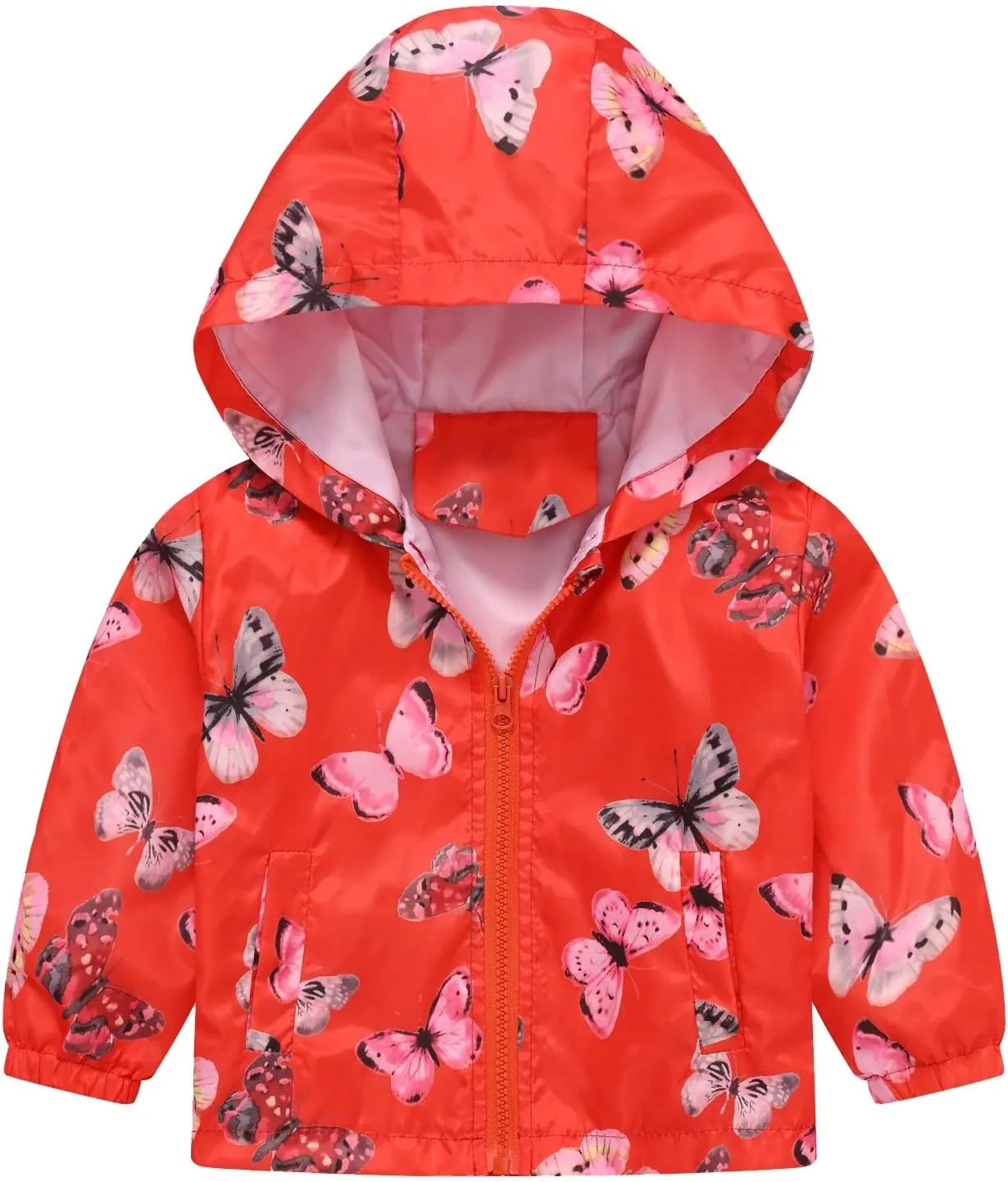 Toddler Baby Dinosaur Rain Jacket Boys Girls Hooded Jacket Cartoon Lightweight Windbreaker Raincoat Outwear