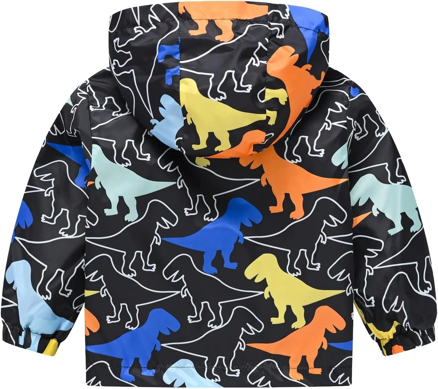 Toddler Baby Dinosaur Rain Jacket Boys Girls Hooded Jacket Cartoon Lightweight Windbreaker Raincoat Outwear