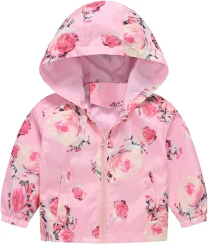 Toddler Baby Dinosaur Rain Jacket Boys Girls Hooded Jacket Cartoon Lightweight Windbreaker Raincoat Outwear