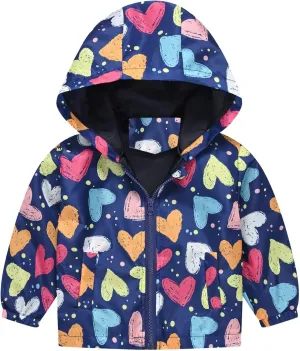 Toddler Baby Dinosaur Rain Jacket Boys Girls Hooded Jacket Cartoon Lightweight Windbreaker Raincoat Outwear