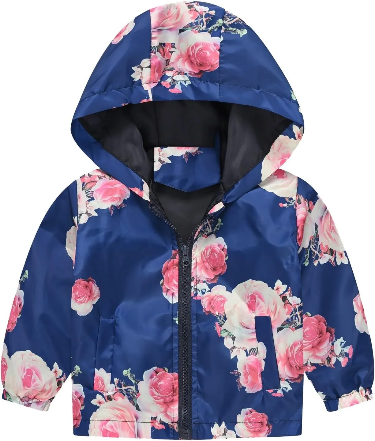 Toddler Baby Dinosaur Rain Jacket Boys Girls Hooded Jacket Cartoon Lightweight Windbreaker Raincoat Outwear