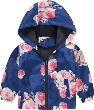 Toddler Baby Dinosaur Rain Jacket Boys Girls Hooded Jacket Cartoon Lightweight Windbreaker Raincoat Outwear