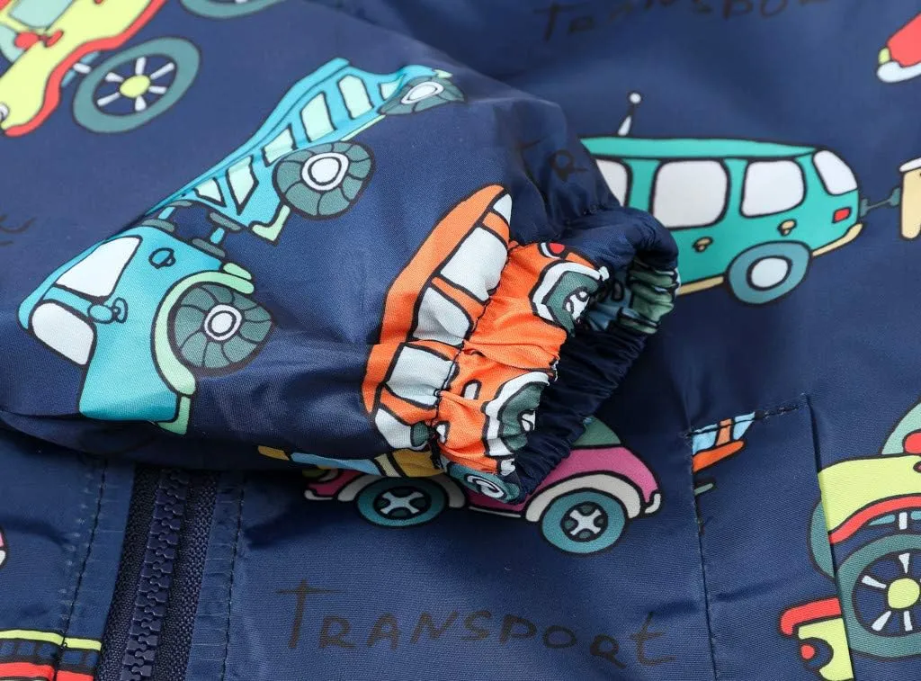 Toddler Baby Zipper Autumn Boys Print Coat Hooded WindproofJacket Kids Boys Coat&jacket Toddler Winter Fun Boys Coat