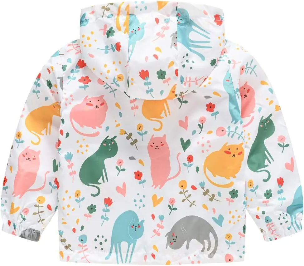 Toddler Baby Zipper Autumn Boys Print Coat Hooded WindproofJacket Kids Boys Coat&jacket Toddler Winter Fun Boys Coat