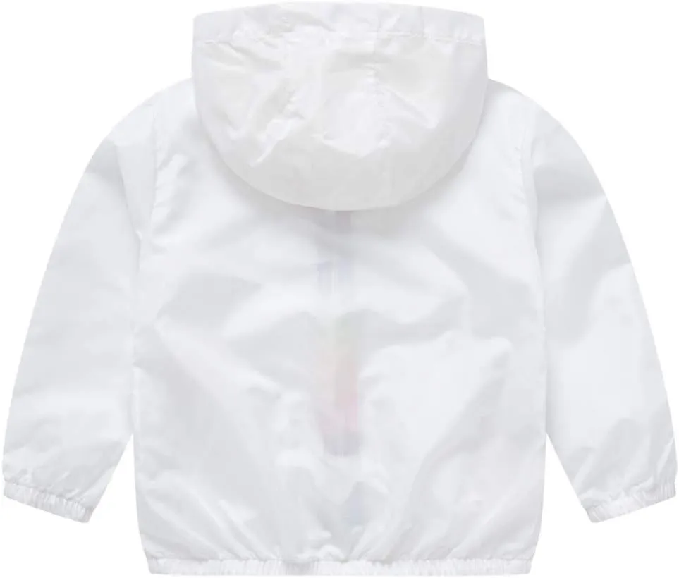 Toddler Kids Summer Jackets Rainbow Hooded Outerwear Zipper Coats Weather Jacket for Girls Star Brand