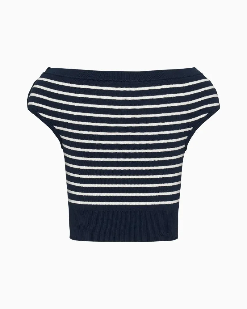 Tommy Hilfiger - Off Shoulder Stripe Sweater