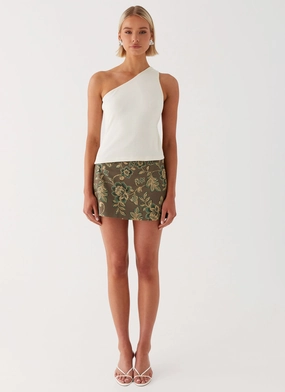 Tonnie Floral Mini Skirt - Brown Floral Tonnie Floral Mini Skirt - Brown Floral