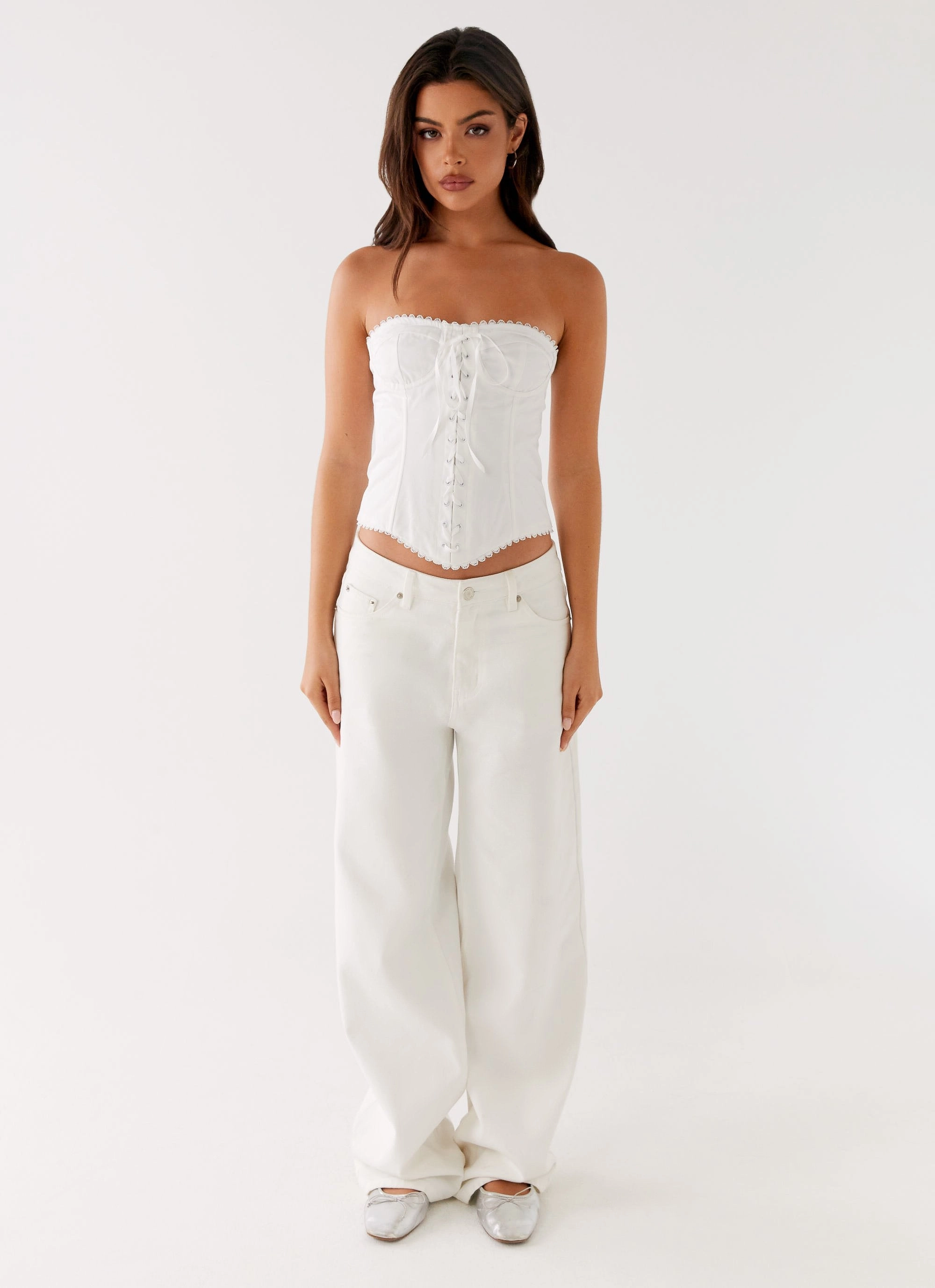 Tory Bustier Top - Ivory