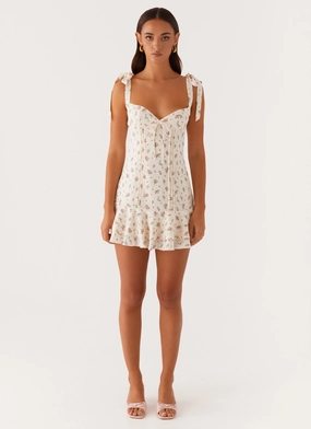 Tova Mini Dress - White Flower Tova Mini Dress - White Flower