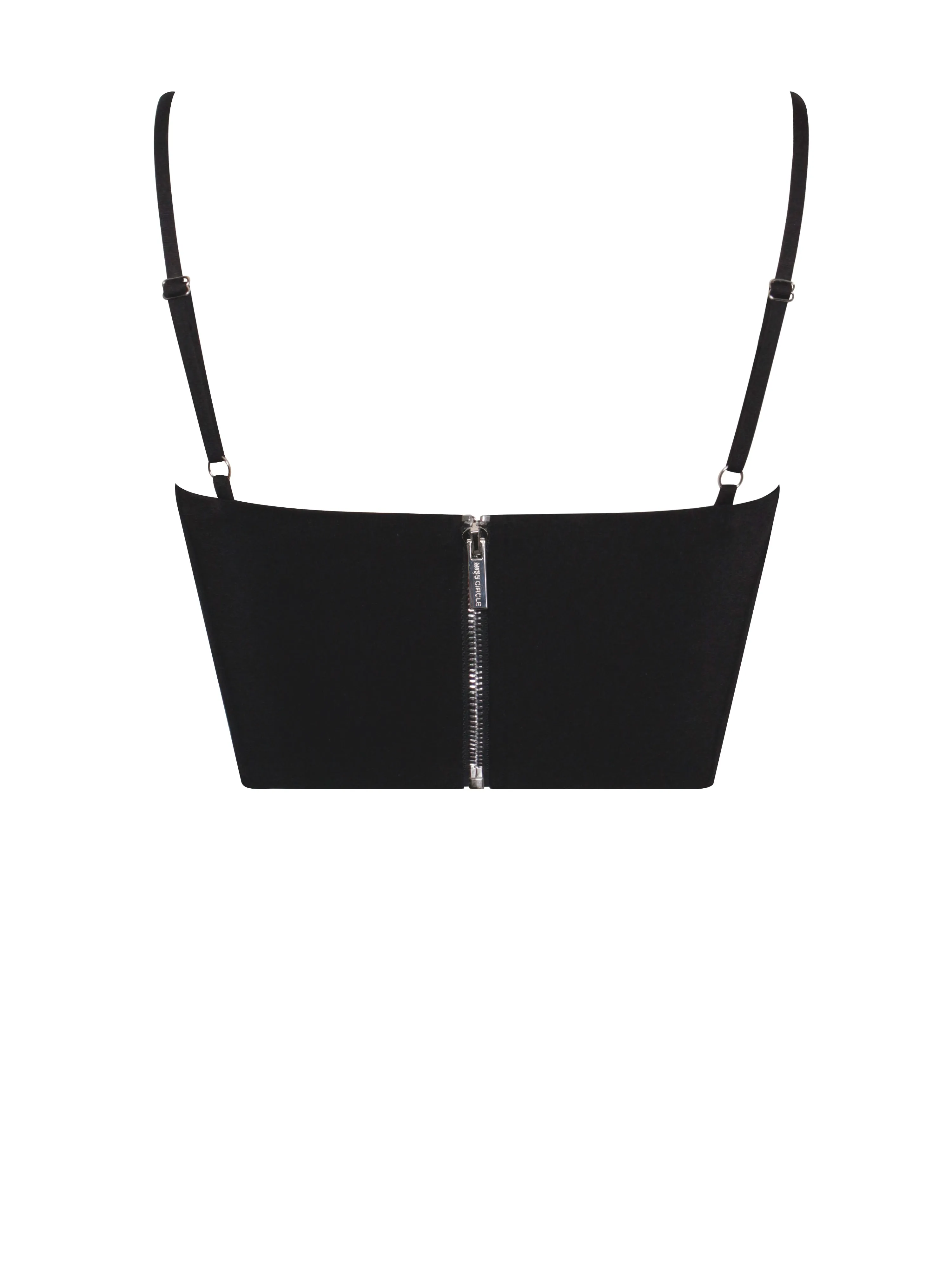 Tristyn Black Crystal Charming Strap Corset Top