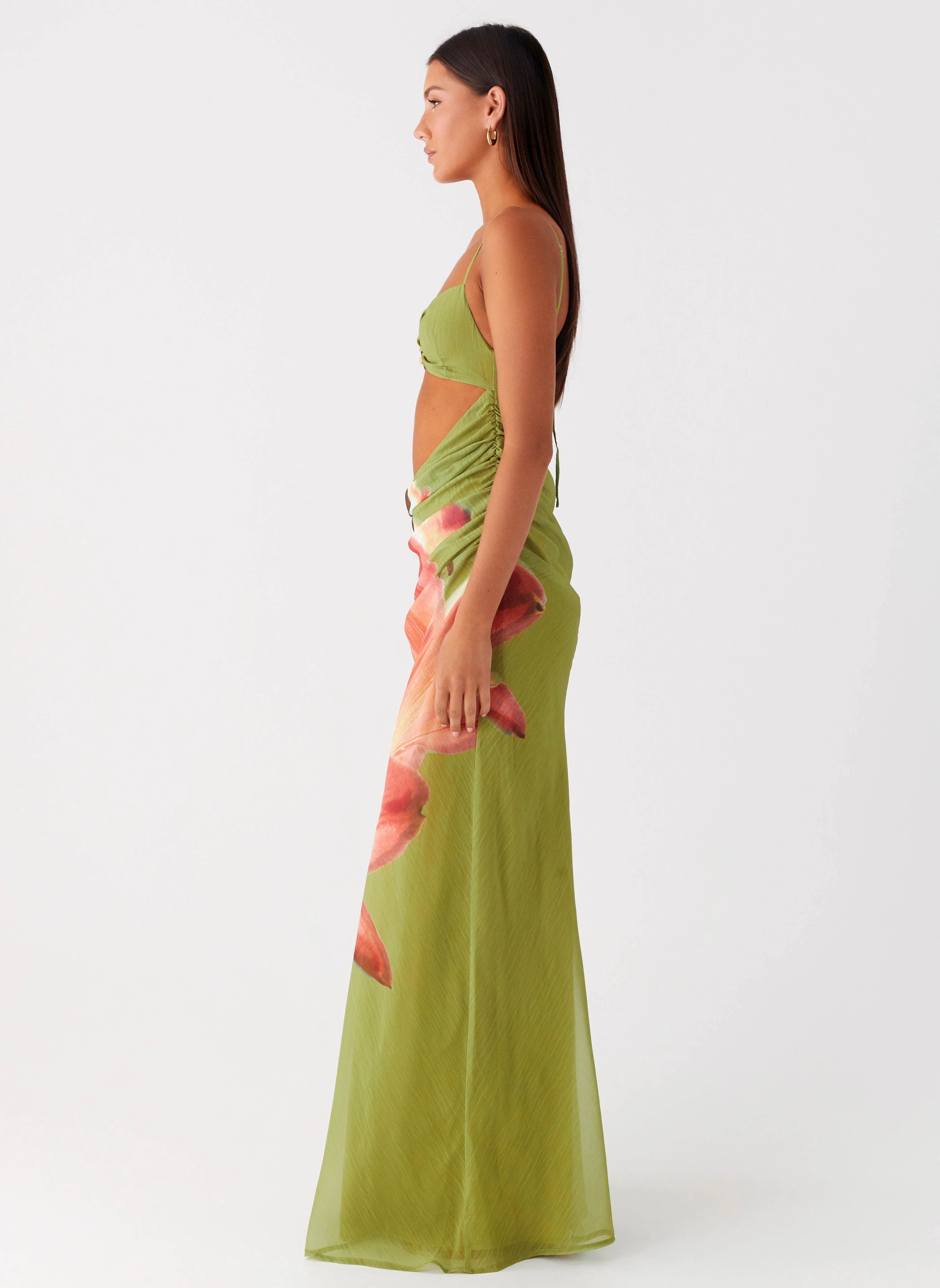 Tropic Rush Cut Out Maxi Dress - Jungle Floral