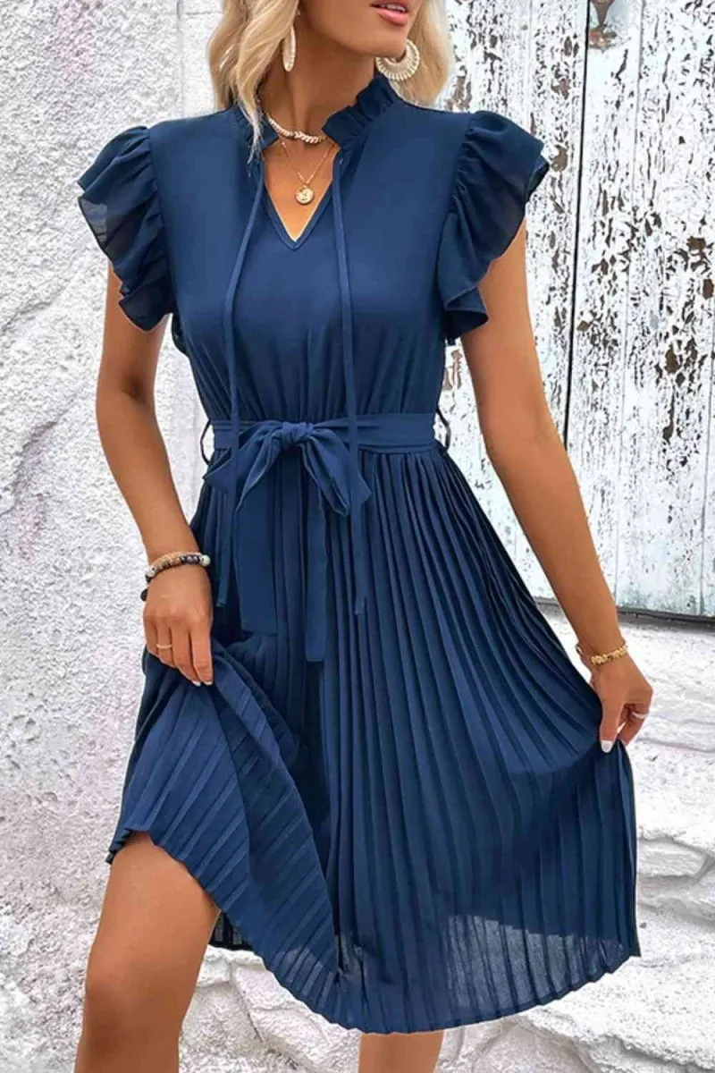 Tropical Lagoon Blue Midi Dress