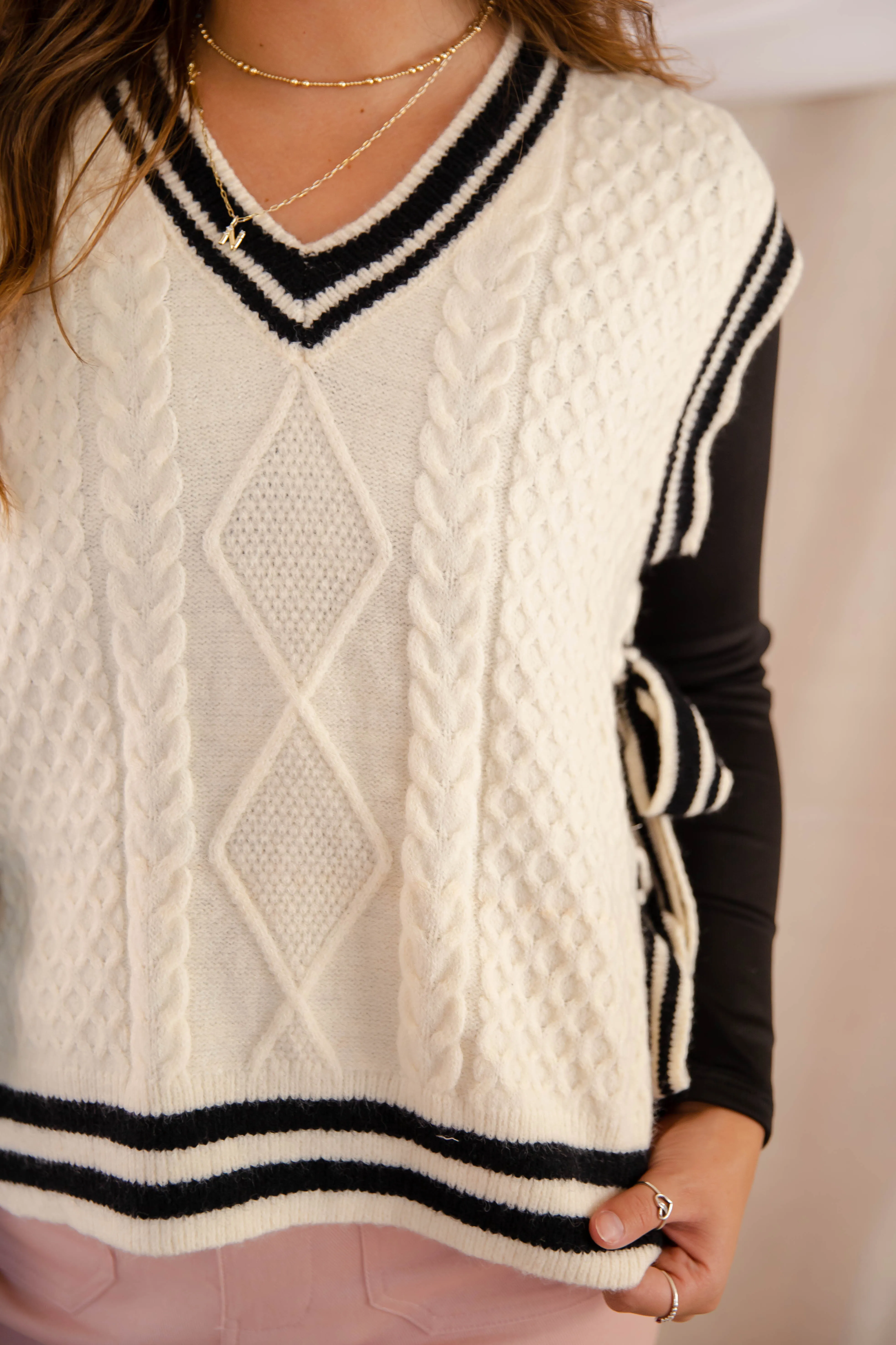 Truth Or Dare Sweater Vest-Black