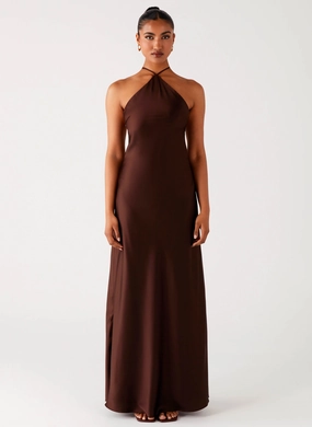 Tulama Maxi Dress - Chocolate Tulama Maxi Dress - Chocolate
