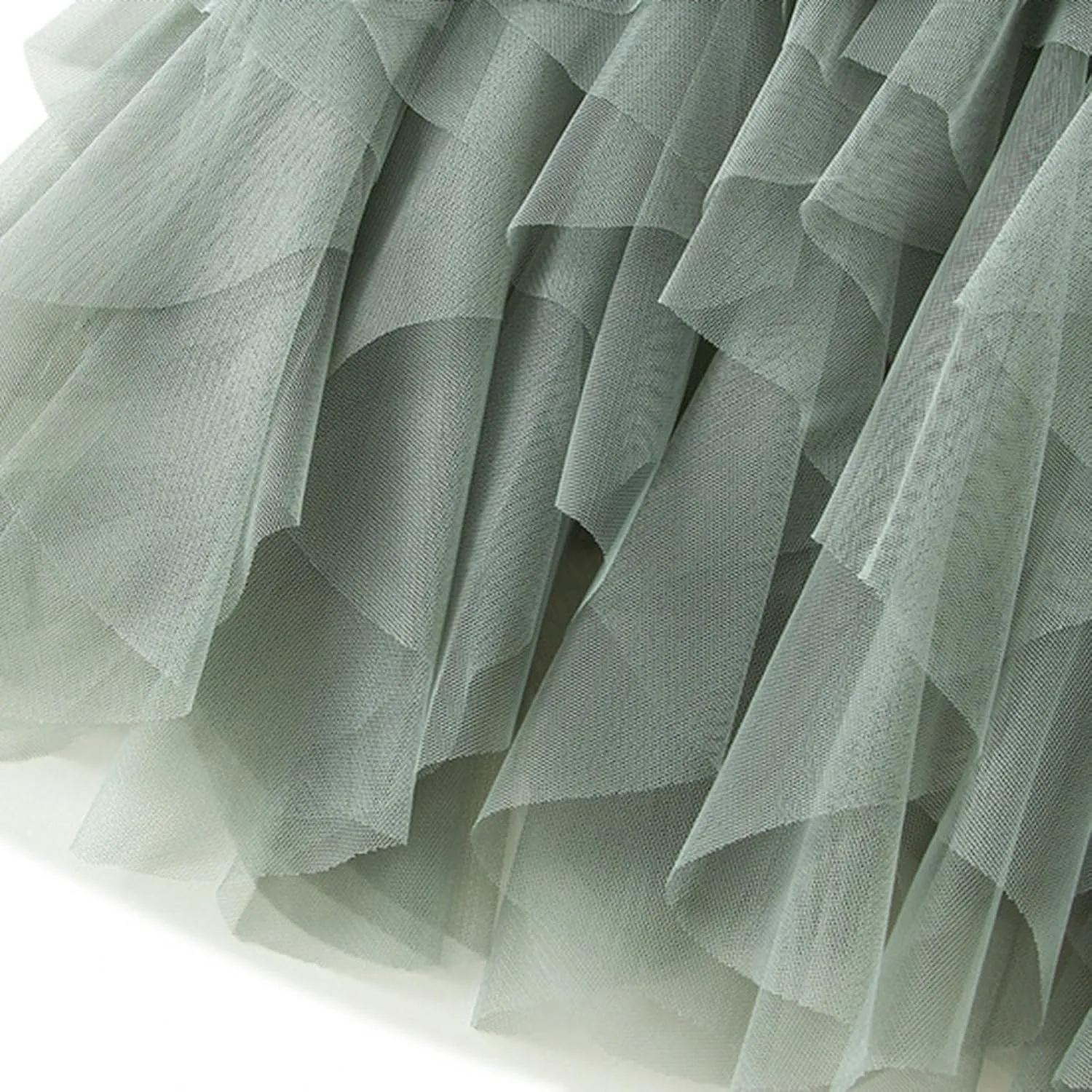 Tulle Skirts for Women A Line Dance Skirts Elastic Waist Flowy Skirts Layered Mesh Skirts Minin Irregular Tutu Skirts