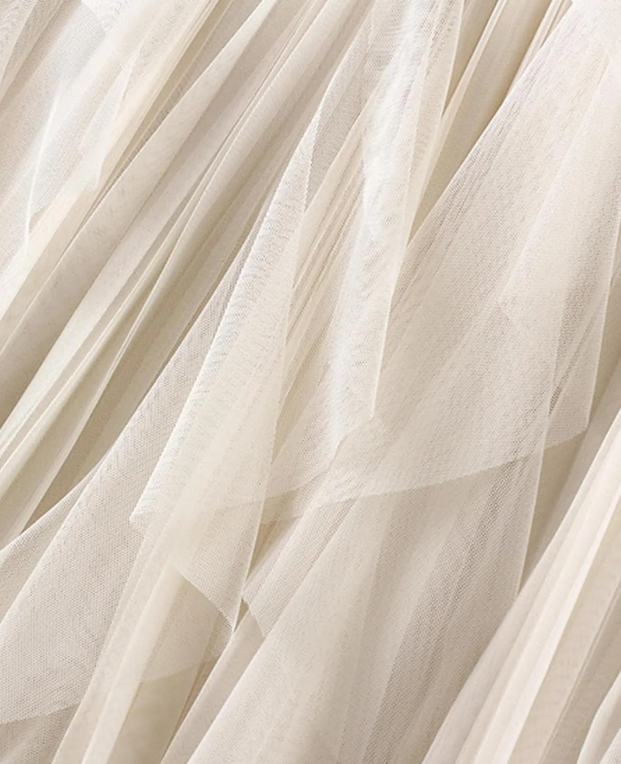 Tulle Skirts for Women Mesh Tiered Layered Tutu Skirt, High Low Elastic Waist Party Midi Tulle Skirt