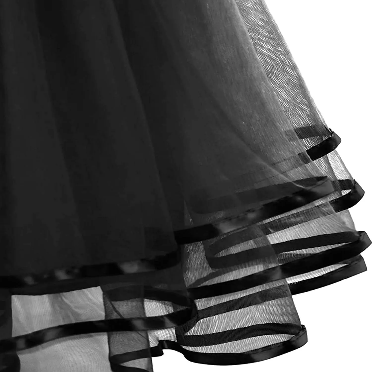 Tulle Skirts for Women Mini Skater Flared Skirt Stretchy Waist Pleated Casual Layered Tulle Skirt Party Dance Skirt