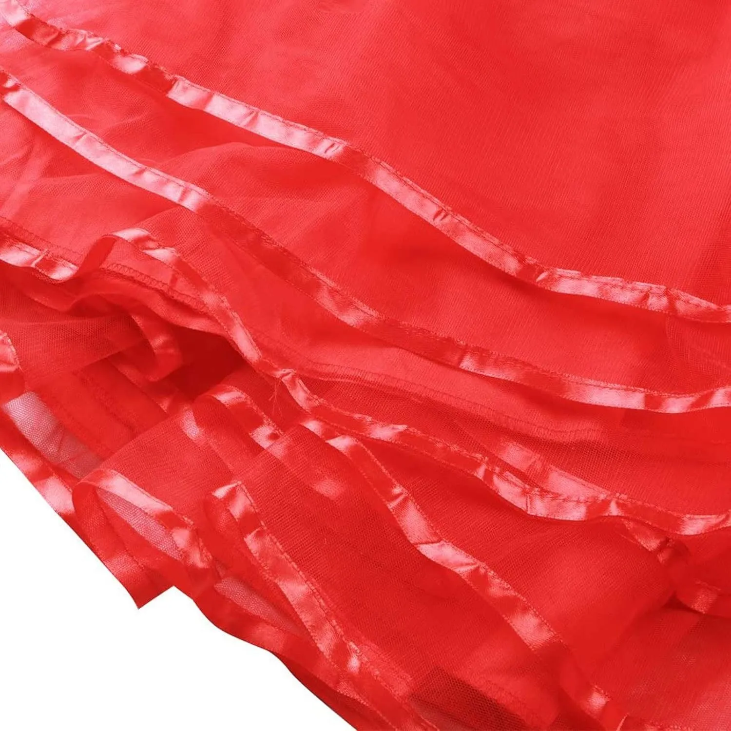 Tulle Skirts for Women Mini Skater Flared Skirt Stretchy Waist Pleated Casual Layered Tulle Skirt Party Dance Skirt