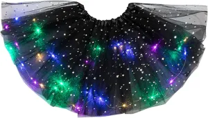 Tutu Skirt for Women Light Up Ballet Tulle Skirt Adult Costume Dance Party Rave Festival Outfit