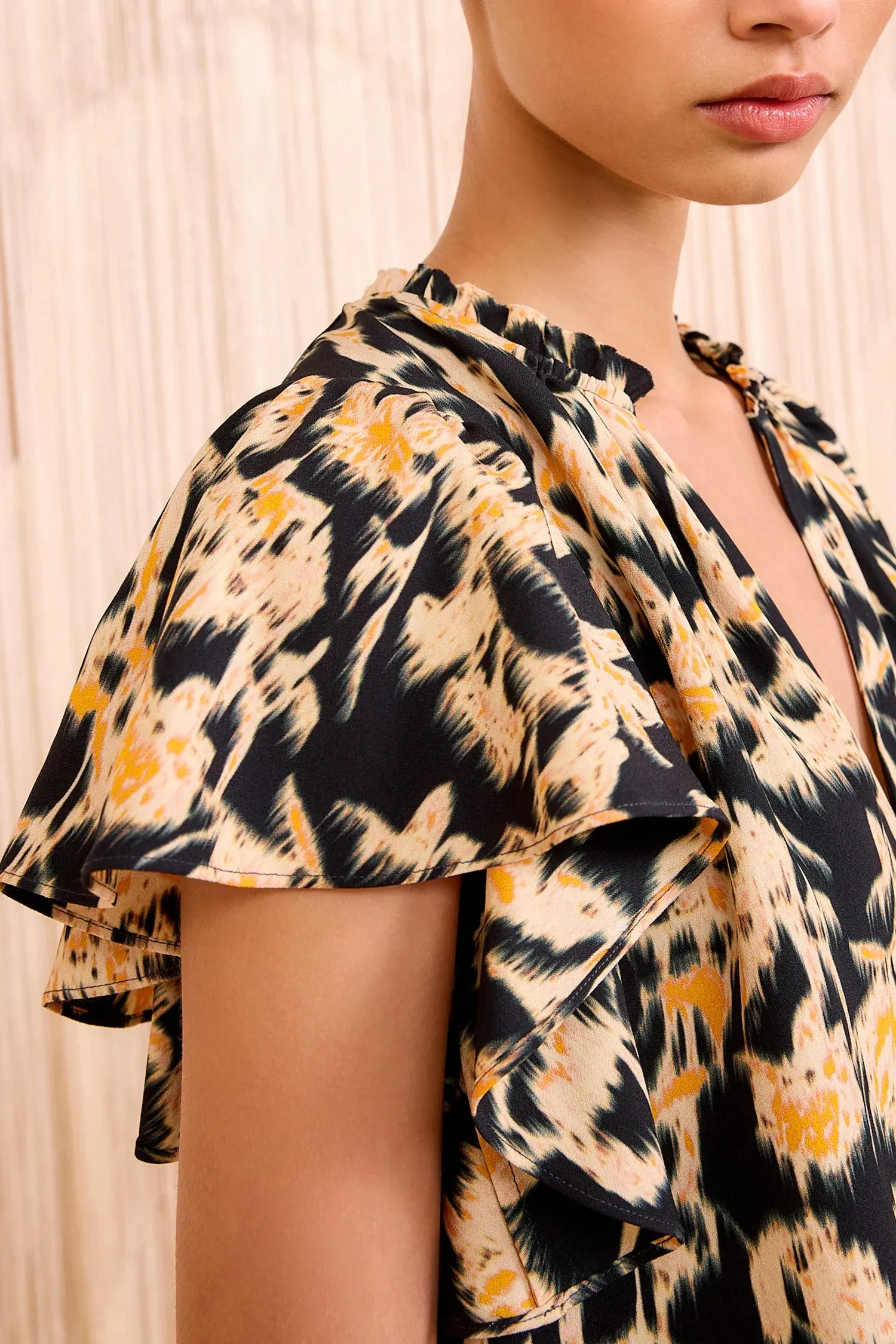 Ulla Johnson Lilo Flutter Sleeve Blouse