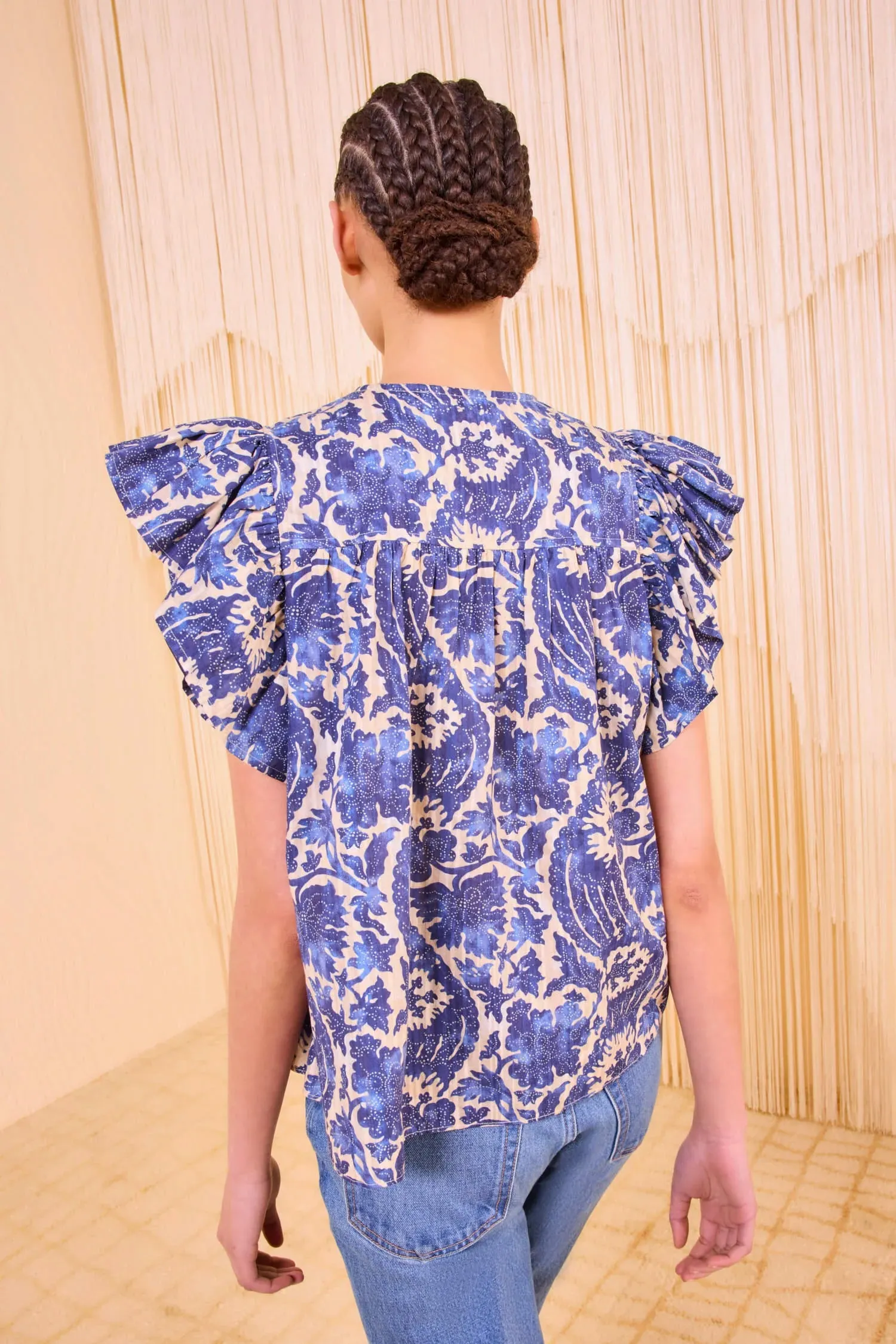 Ulla Johnson Sienna Flutter Sleeve Top