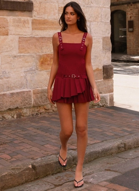 Uma Mini Dress - Cherry Red Uma Mini Dress - Cherry Red