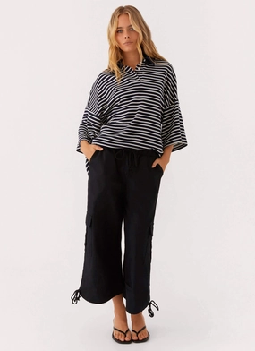 Undefeated Oversized Polo Top - Stripe Undefeated Oversized Polo Top - Stripe