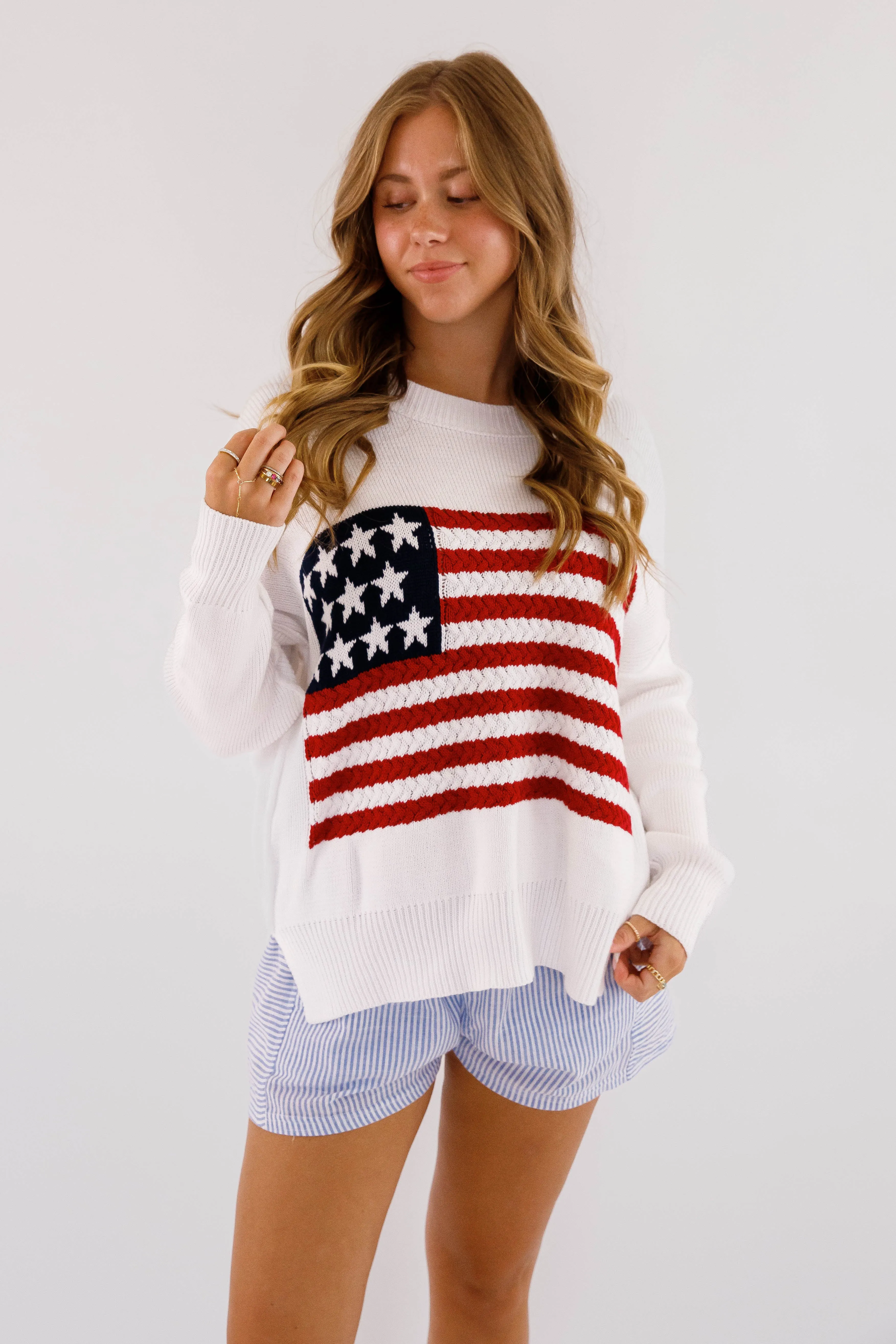 Under The Stars Sweater-White