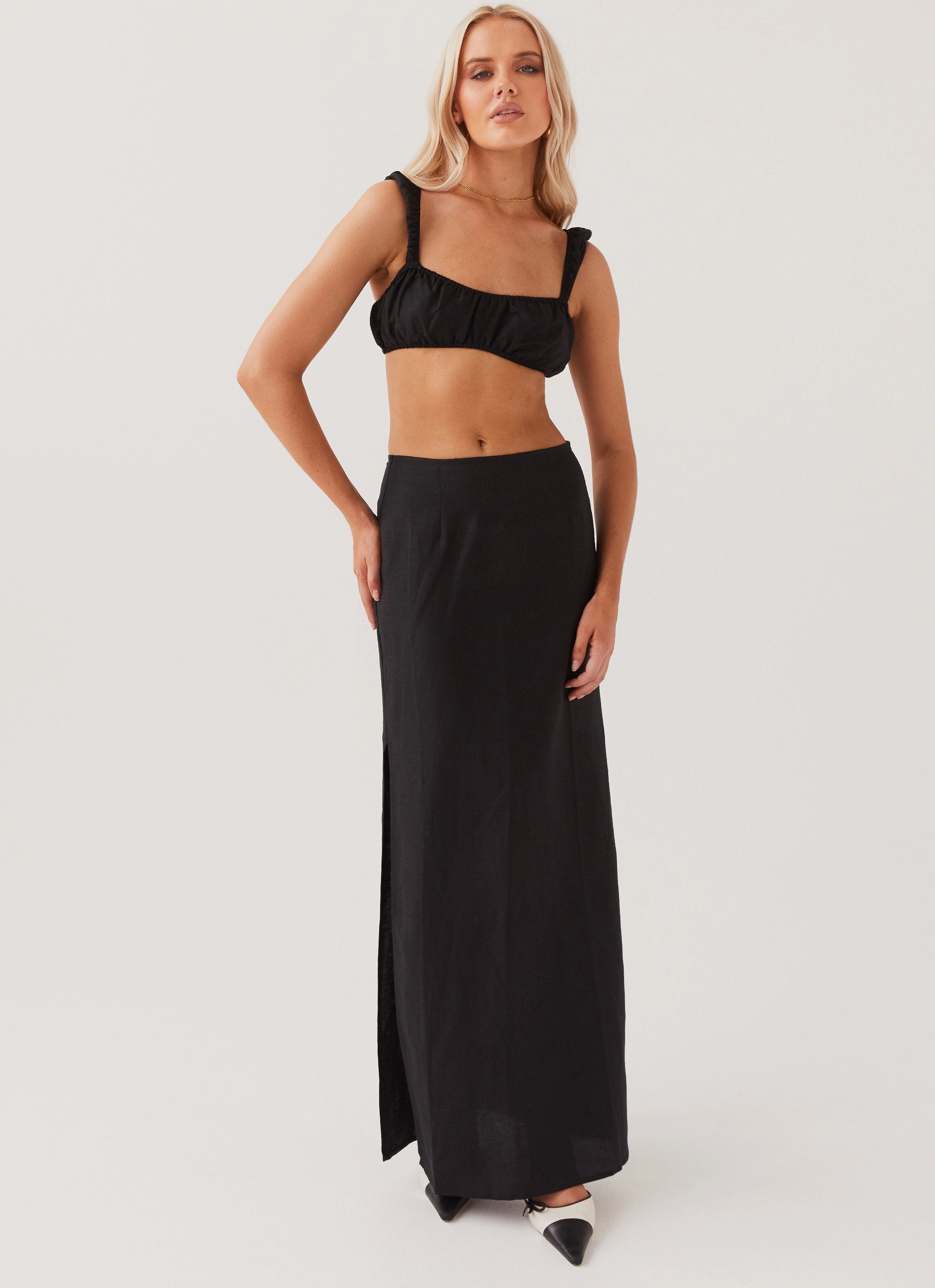 Valencia Villa Bralet Top - Black