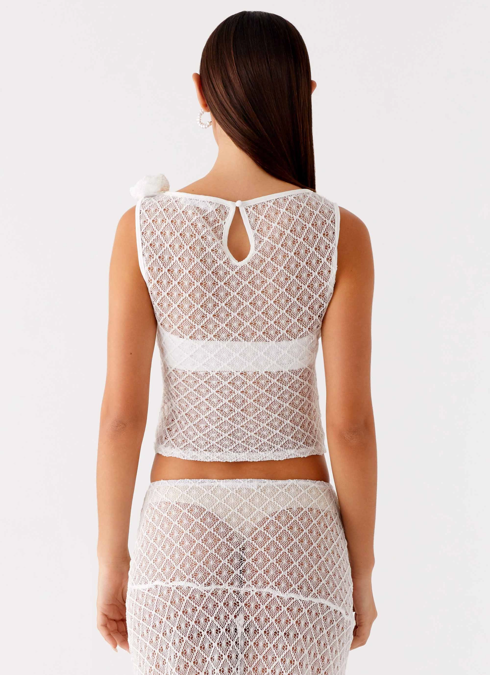 Velli Crochet Top - White
