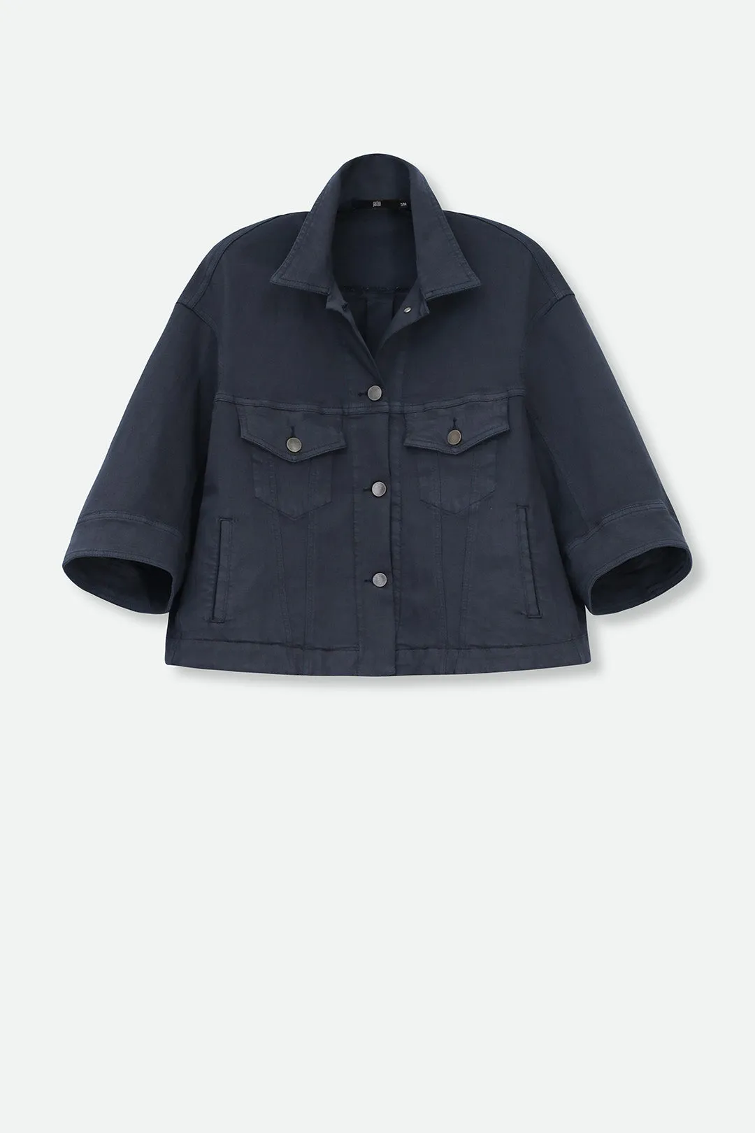 VENETO JACKET GARMENT-DYED ITALIAN STRETCH DENIM