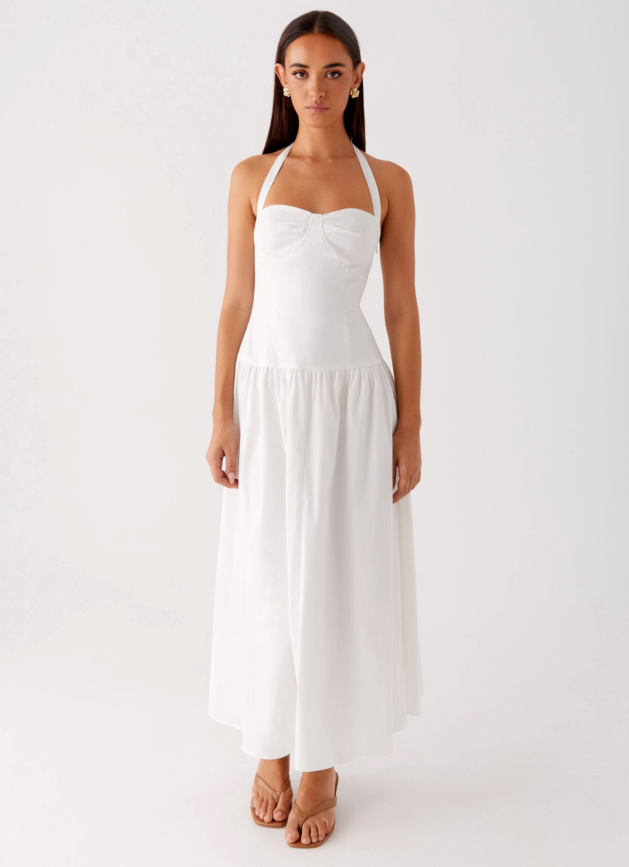 Vento Midi Dress - White