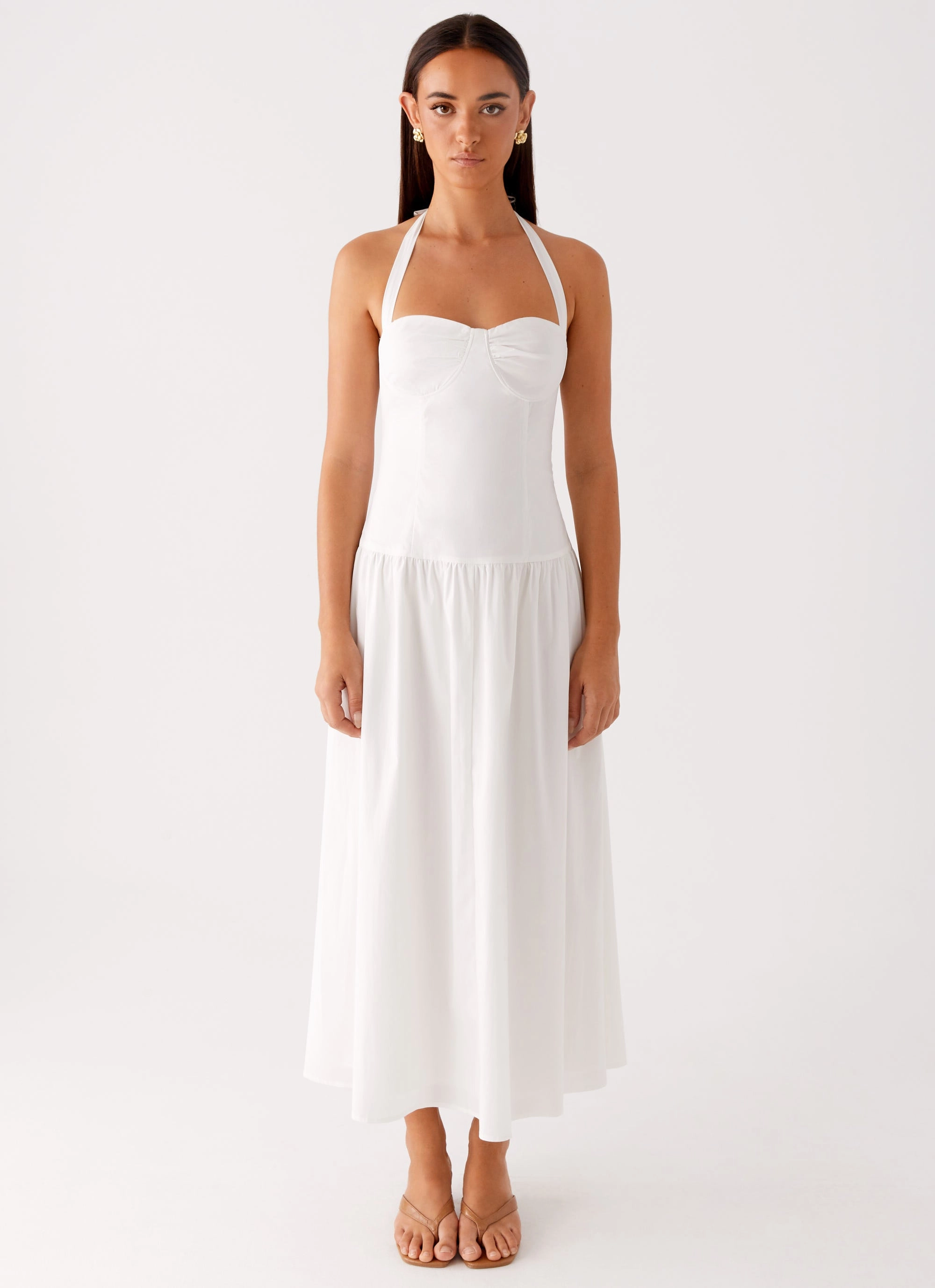 Vento Midi Dress - White