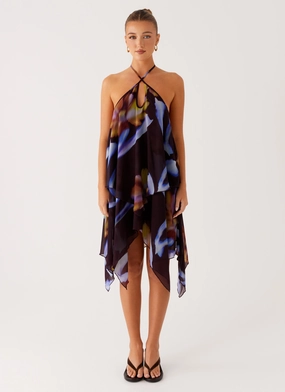 Verbena Midi Dress - Dark Floral Verbena Midi Dress - Dark Floral