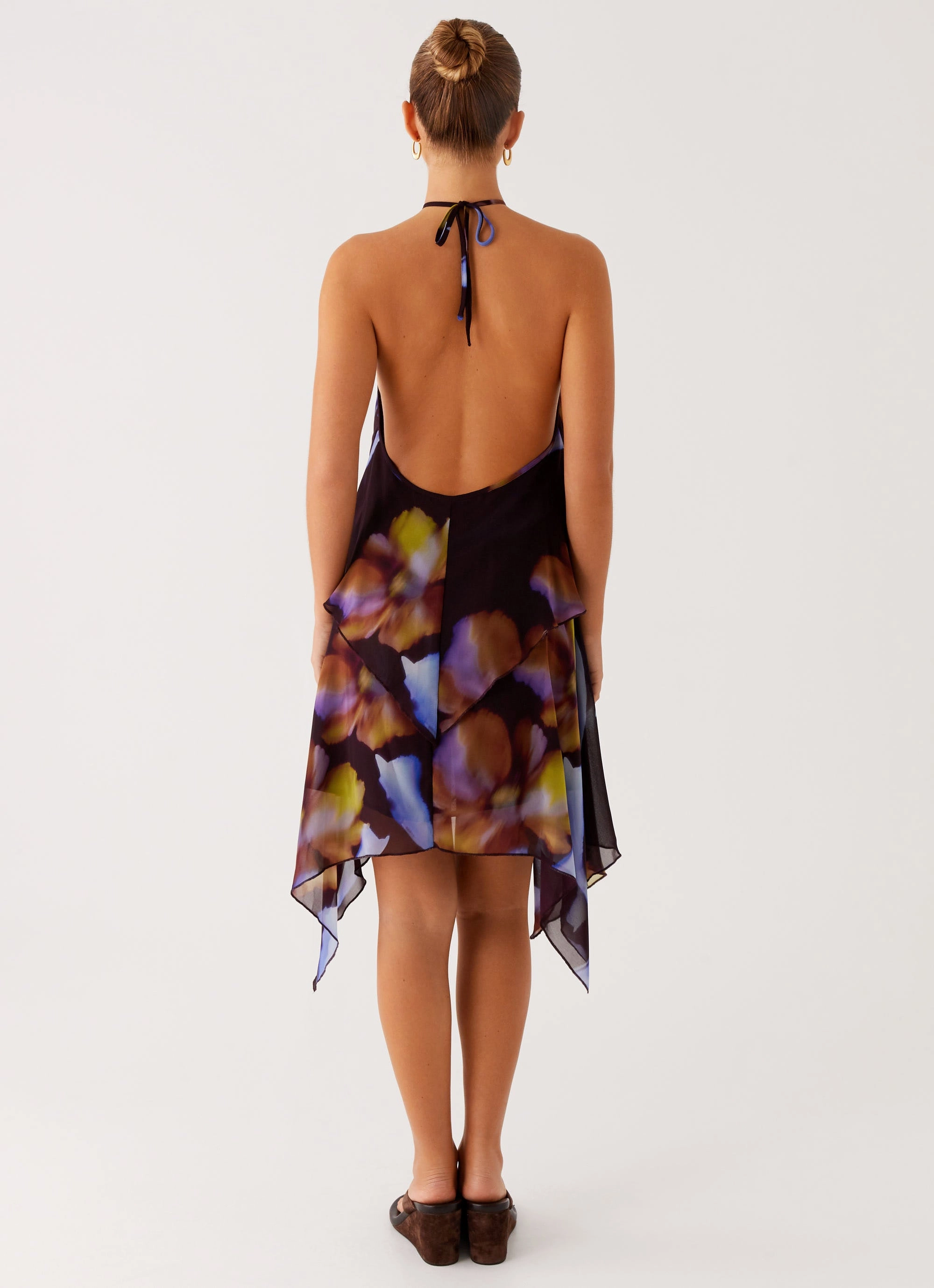 Verbena Midi Dress - Dark Floral