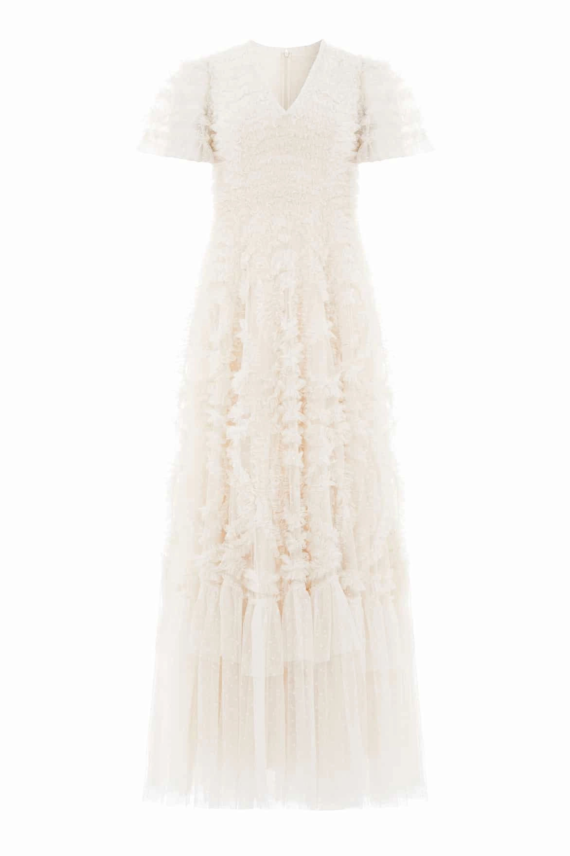 Verity Ruffle V-Neck Gown