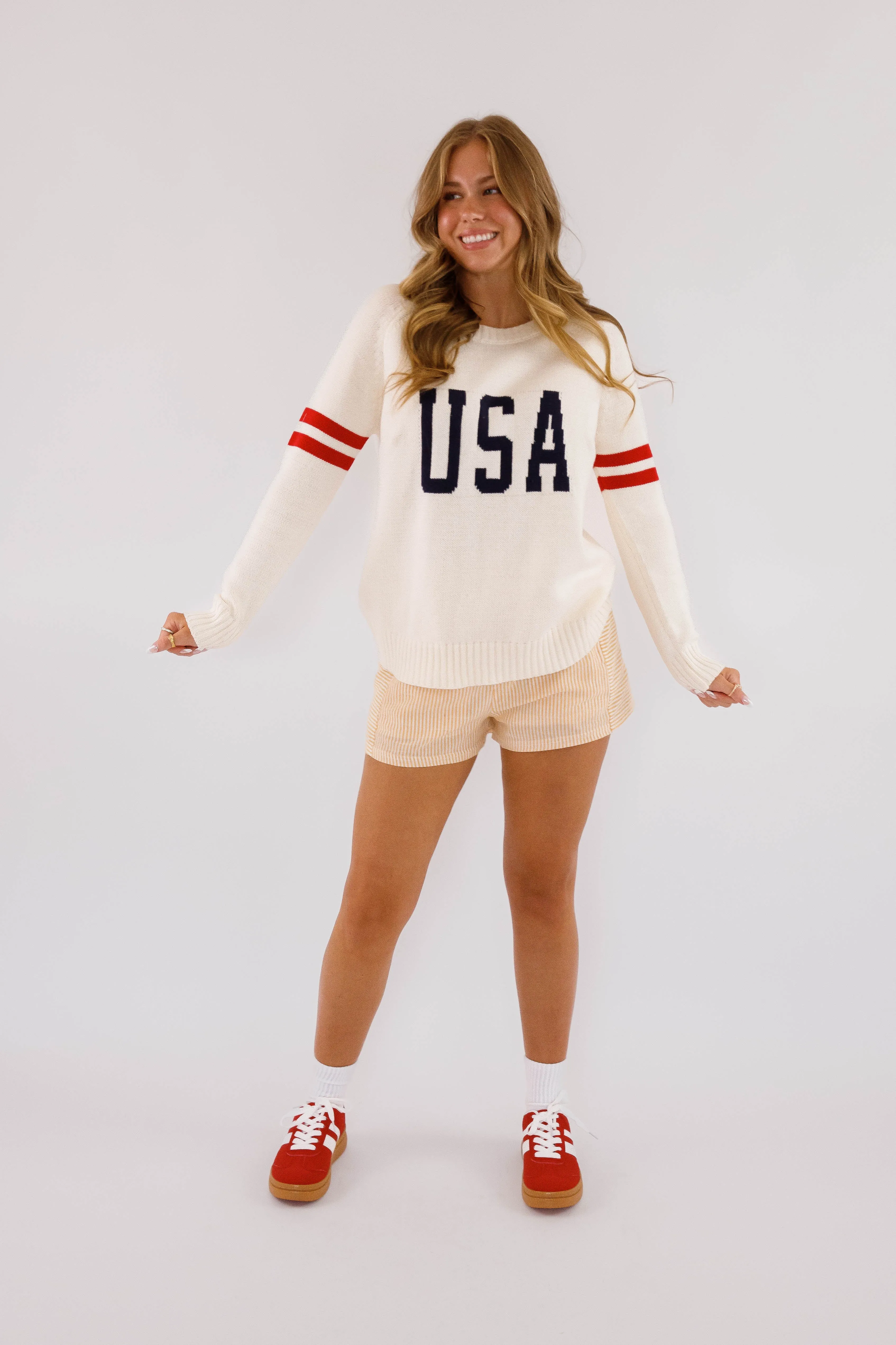 Very Fitting Shorts-Yellow Stripe