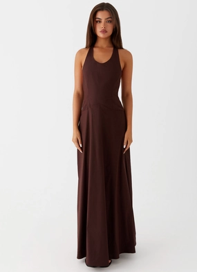 Vestige Maxi Dress - Chocolate Vestige Maxi Dress - Chocolate