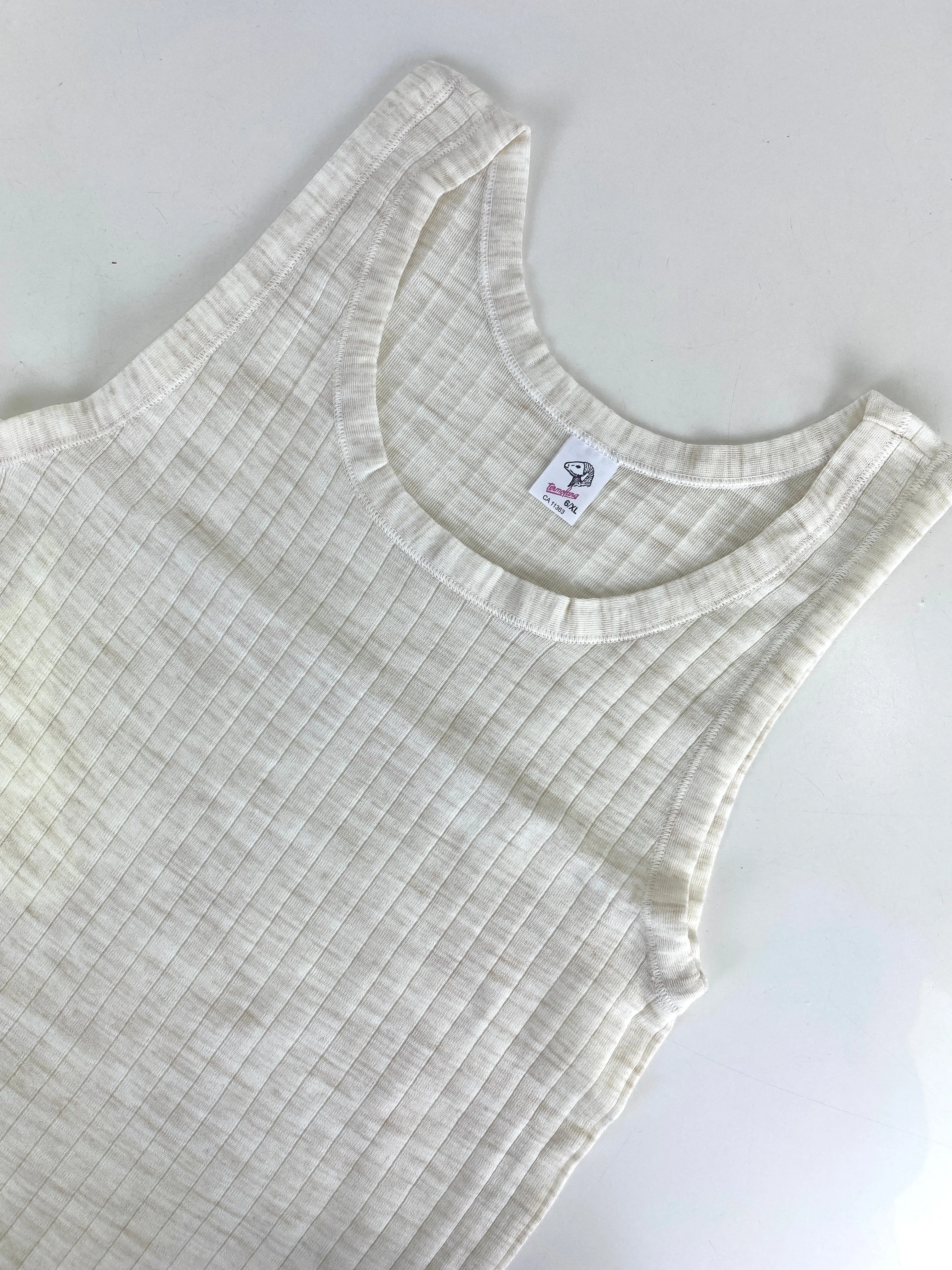 Vintage 1980s Deadstock Acrylic-Knit Heather Tank Tops, NOS, XL