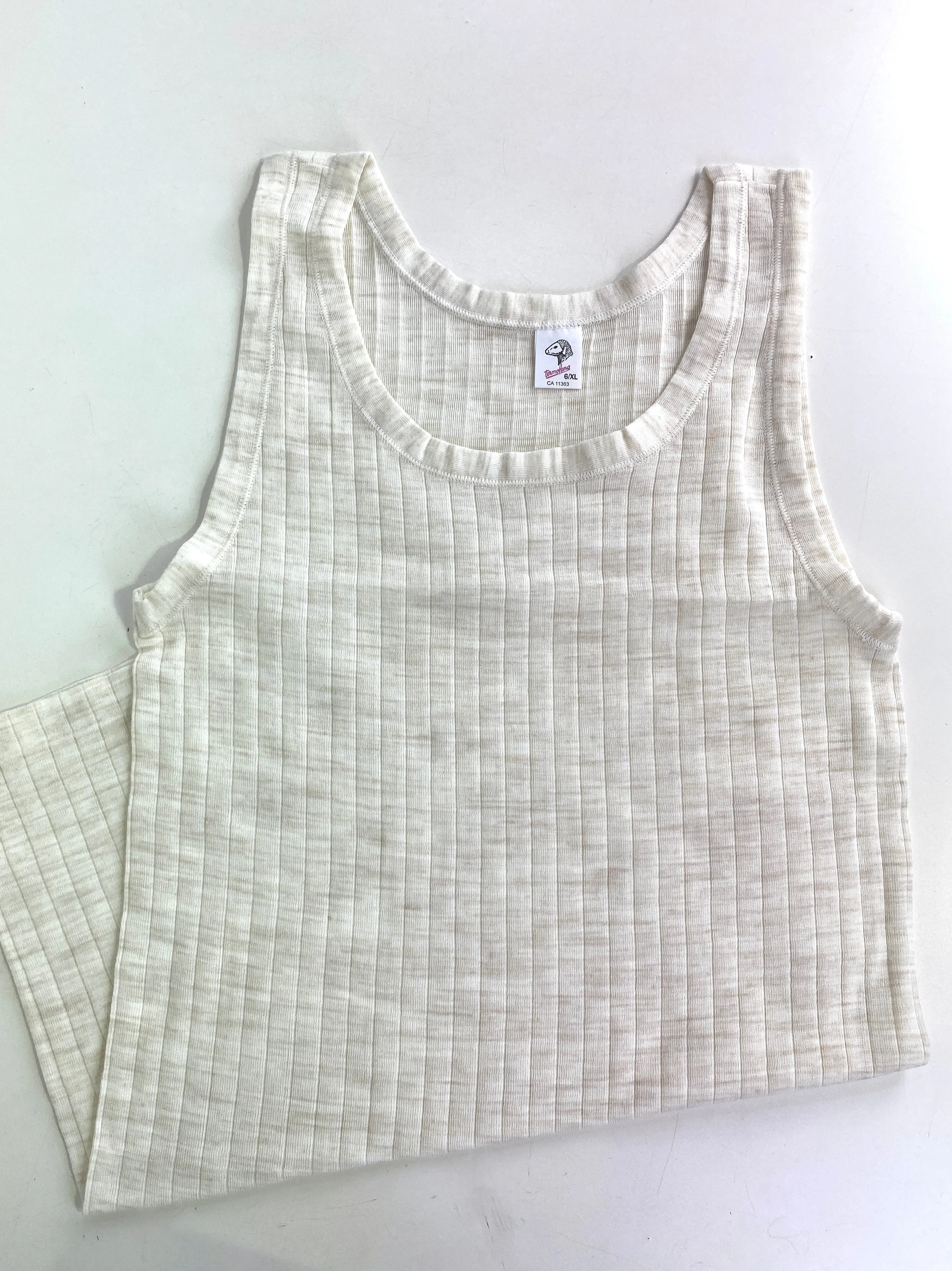 Vintage 1980s Deadstock Acrylic-Knit Heather Tank Tops, NOS, XL