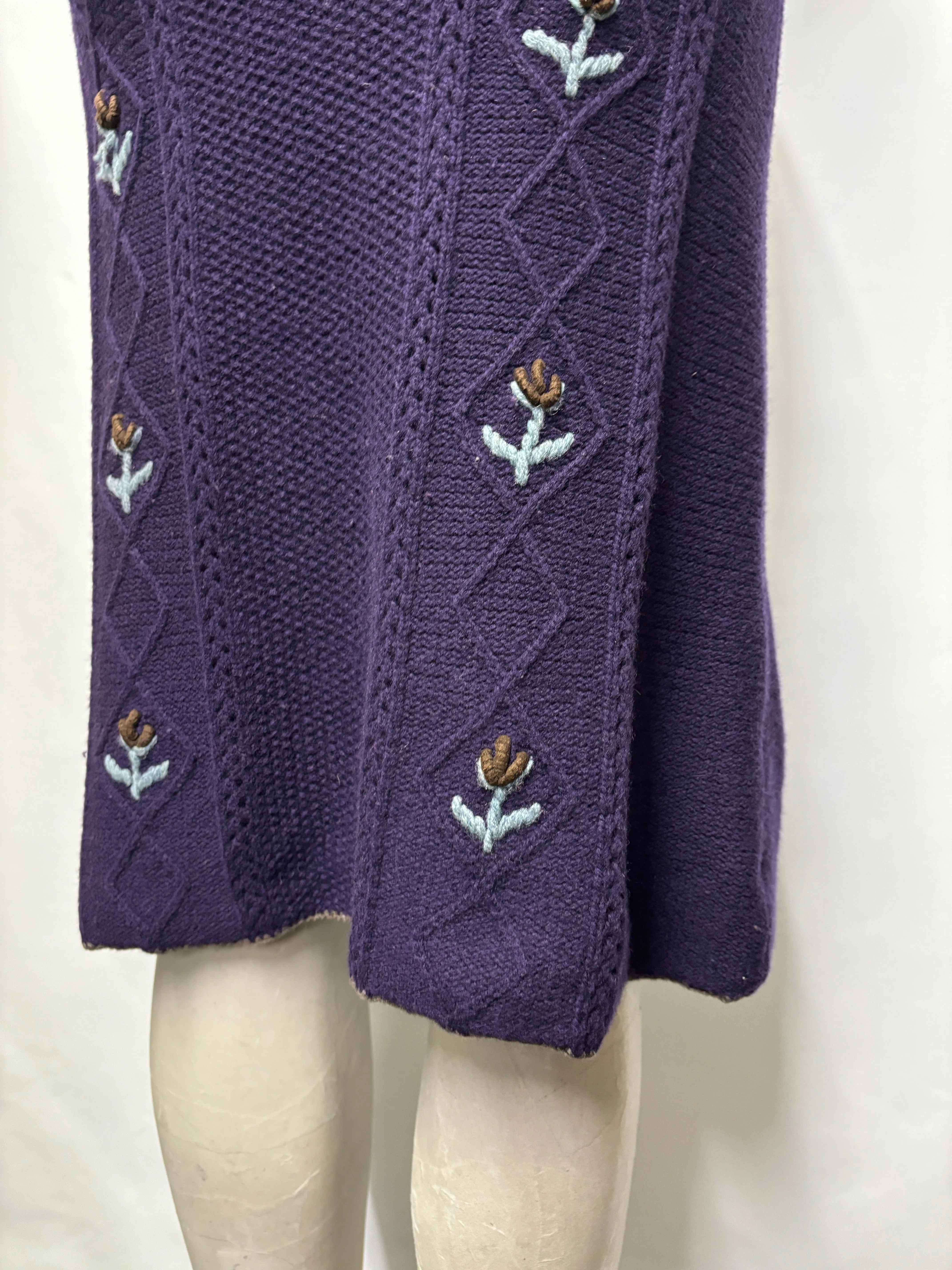 Vintage Cacharel Purple Knitted Skirt 8