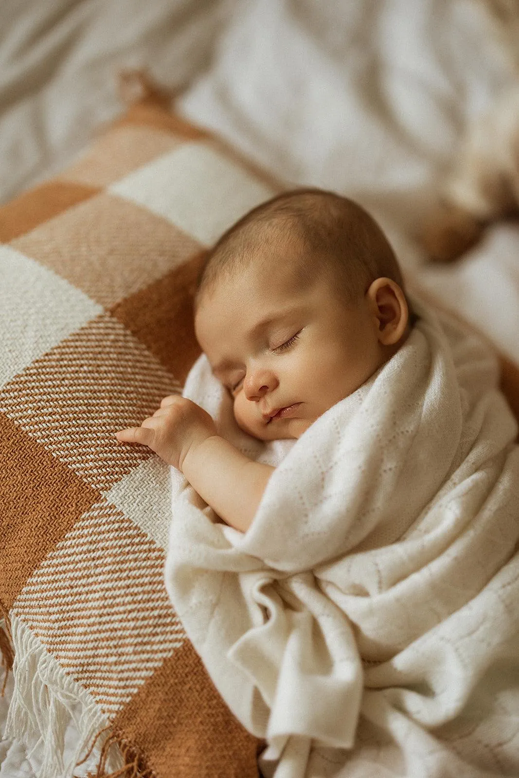 Vintage Cashmere Baby Blanket - Leaf
