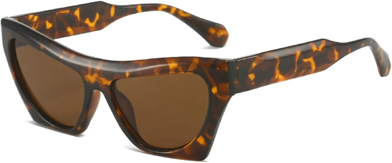 Vintage Rectangle Sunglasses Women Fashion Cat Eye Sun Glasses Eyewear Trendy Female Gradient Shades uv400