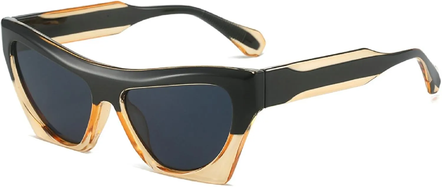 Vintage Rectangle Sunglasses Women Fashion Cat Eye Sun Glasses Eyewear Trendy Female Gradient Shades uv400