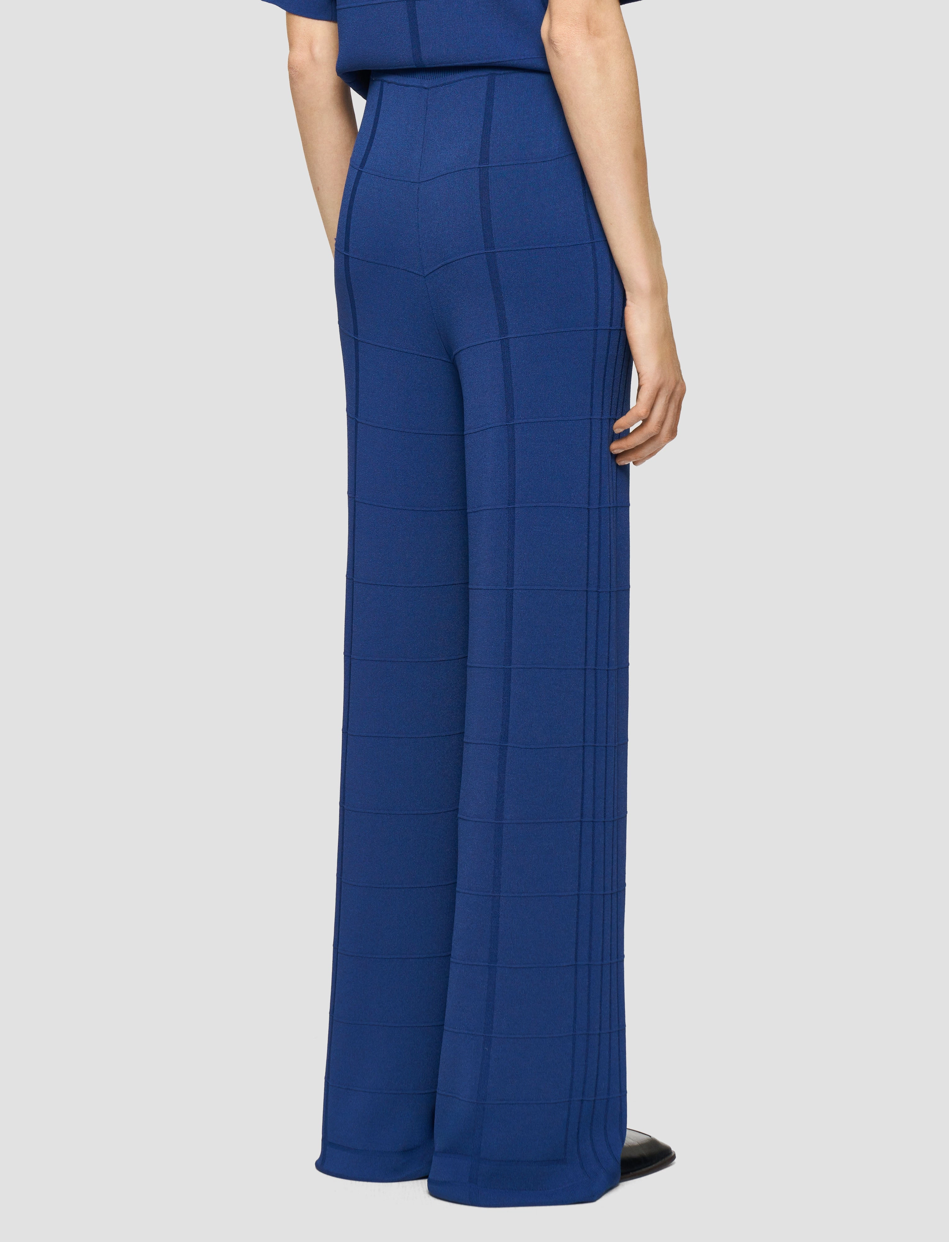 Viscose Grid Knit Trousers